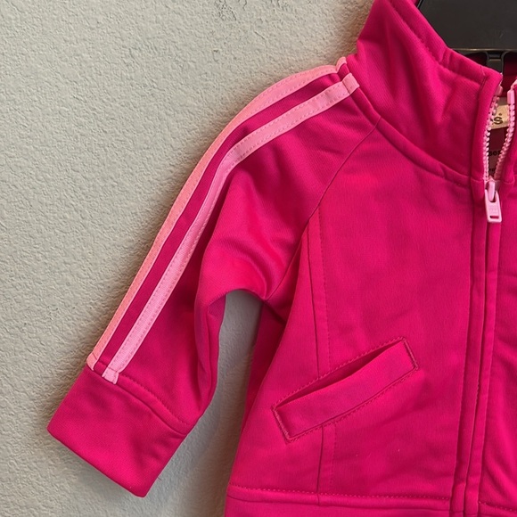 Adidas Pink Embroidered Track Jacket Size 3 Months - Picture 2 of 6